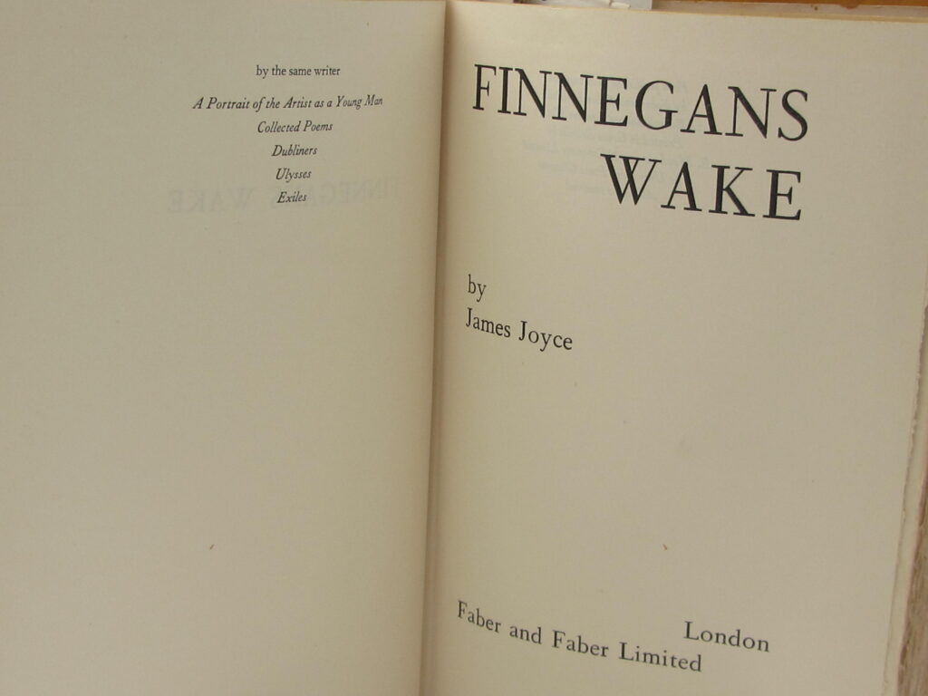 Finnegans Wake. First Edition (1939) - Ulysses Rare Books