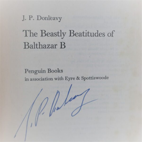 The Beastly Beatitudes Of Balthazar B. Signed By The Author (1970 ...