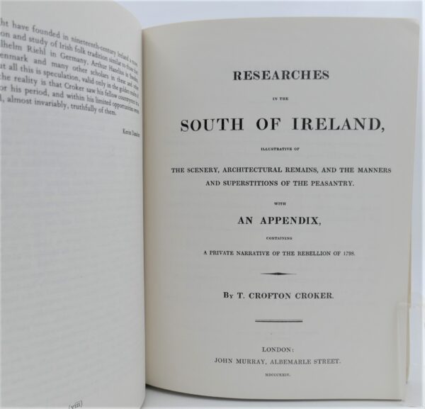 Researches In The South Of Ireland 1812-1822 - Ulysses Rare Books