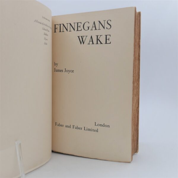 Finnegans Wake. First Edition (1939) - Ulysses Rare Books