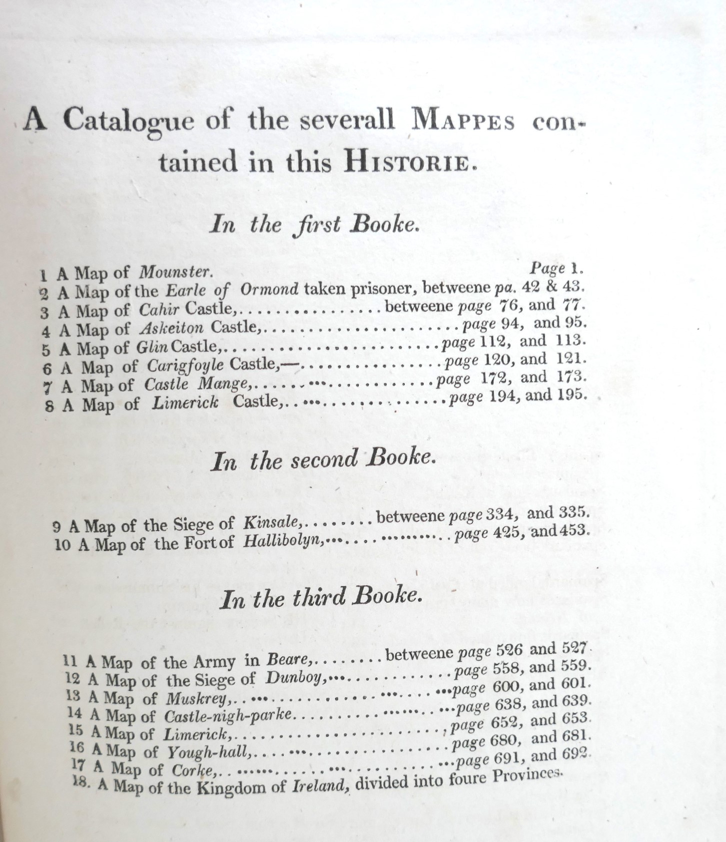 Pacata Hibernia. Or, A History of the Wars in Ireland (1810) - Ulysses ...