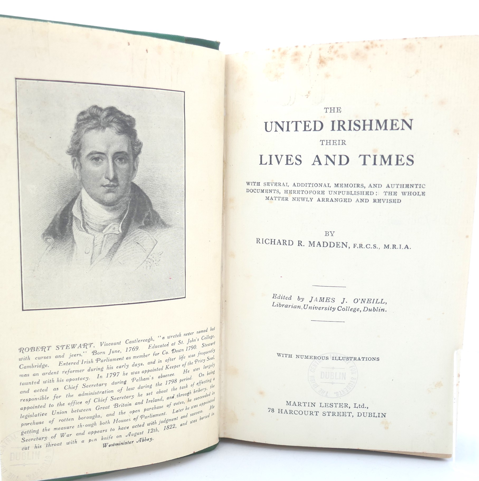 The United Irishmen Their lives and Times (1920) - Ulysses Rare Books